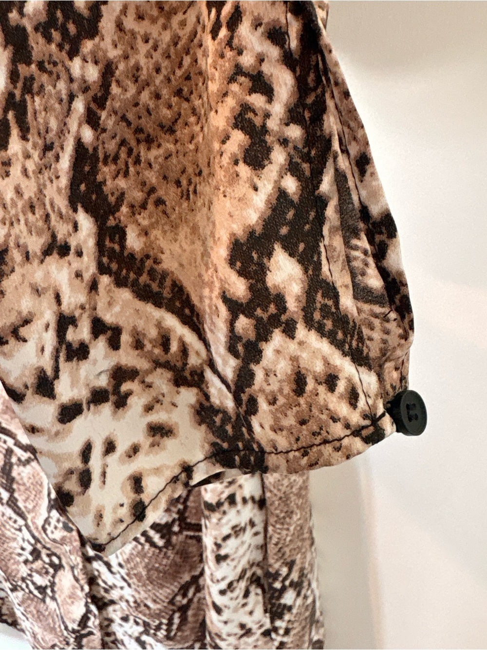 Davi & Dani Brown, Cream and Black Snake-Print Midi Dress - Picture 4 of 6